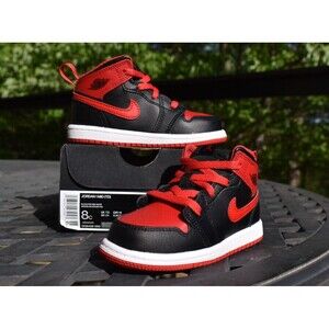 Nike Air Jordan 1 Mid TD 'Alternate Bred' 2023  DQ8425-060  Little Kids Size 8C